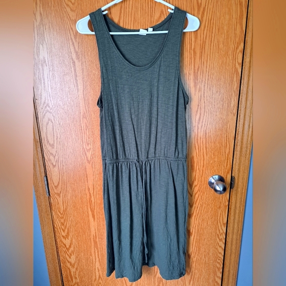 GAP Dresses & Skirts - Gap, Medium-Tall, Olive green drawstring dress